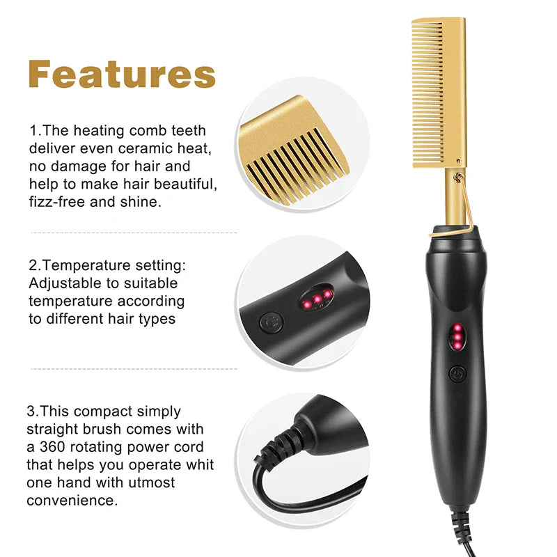 2 in 1  Electric Hair Straightener Curler