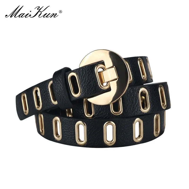 Women Belt Adjustable Hole Grunge Punk