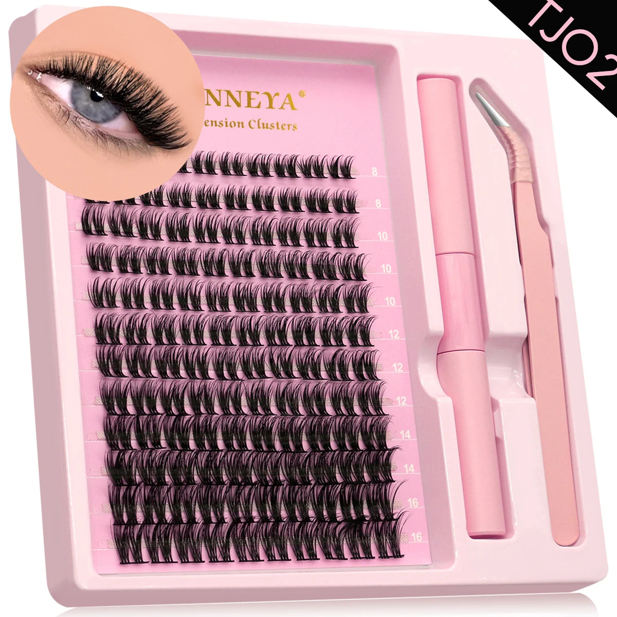 Lash Clusters Kit With Waterproof Strong Hold DIY Lash Extension Makeup