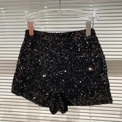 Velvet Shorts Women Sequined Shiny Versatile Short