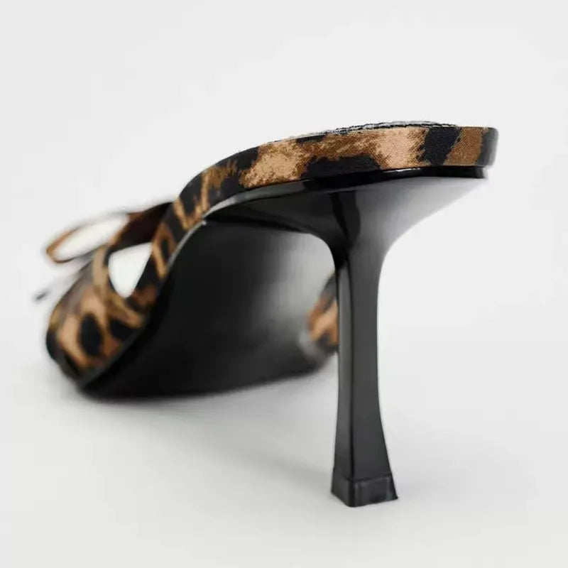 High Quality Women Shoes Bow Knot Leopard