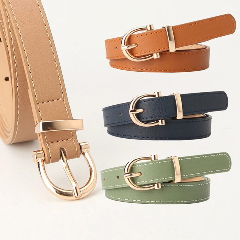 Leather Female Belt Strap Black Brown Green Women Belts