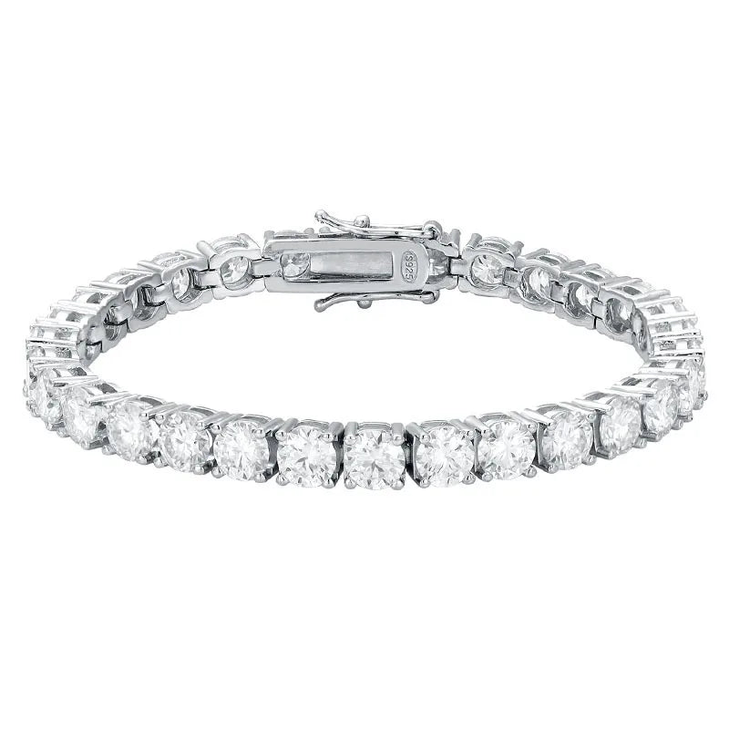 3- 4- 5mm Moissanite Diamond Tennis Bracelet for Women  S925 Sterling Silver