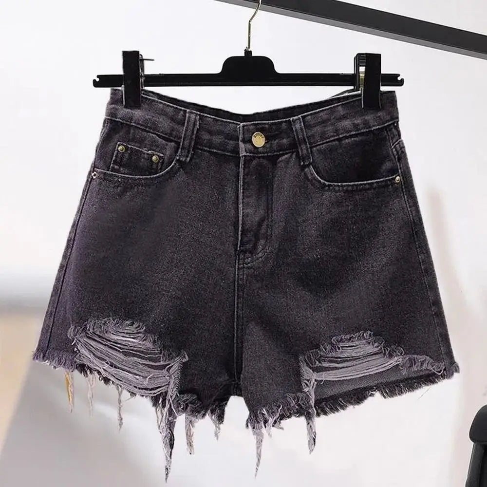 Cowboy Shorts Korean High Waist Casual Denim