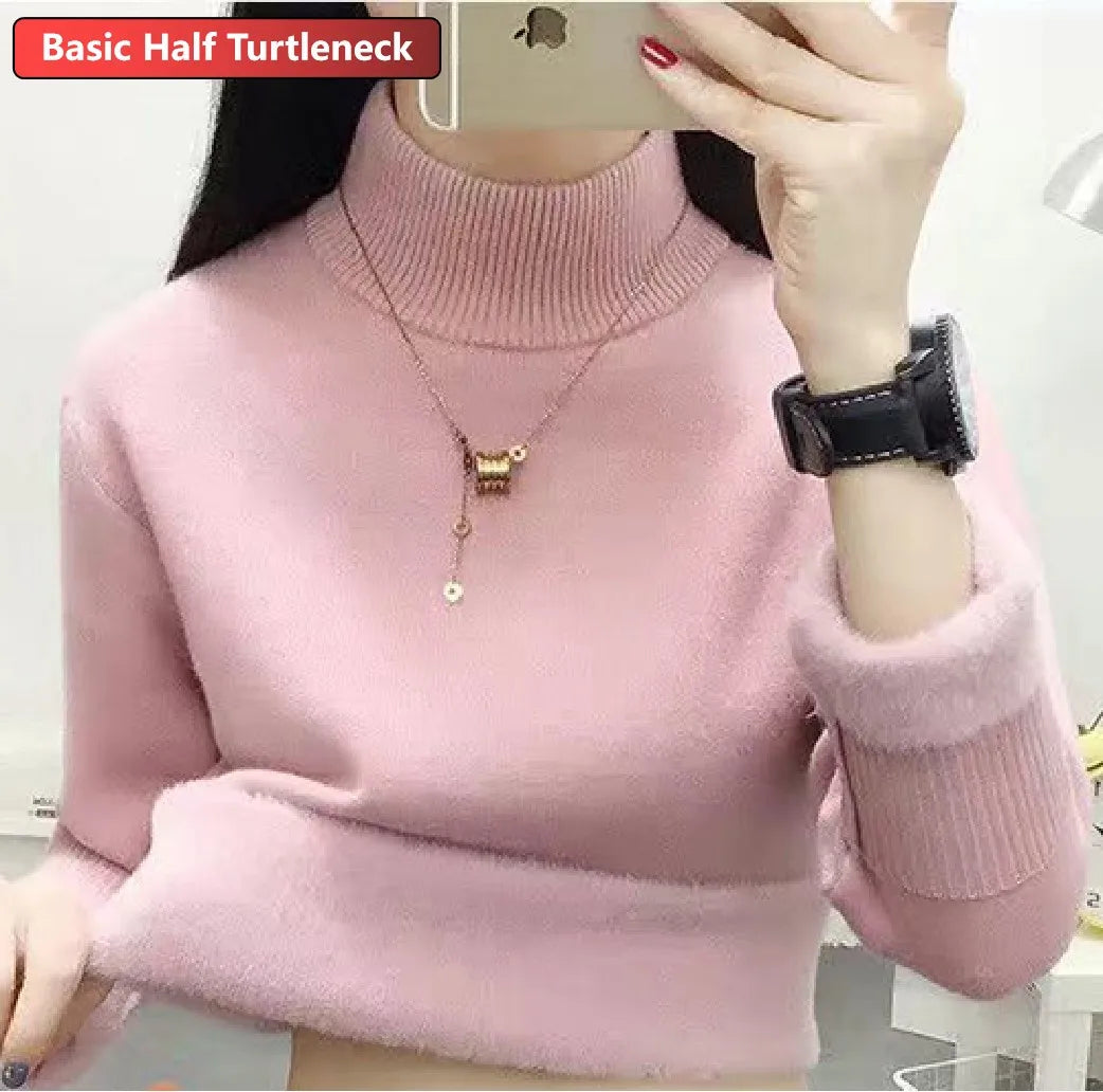 Winter Sweater Women Elegant Thicken Velvet