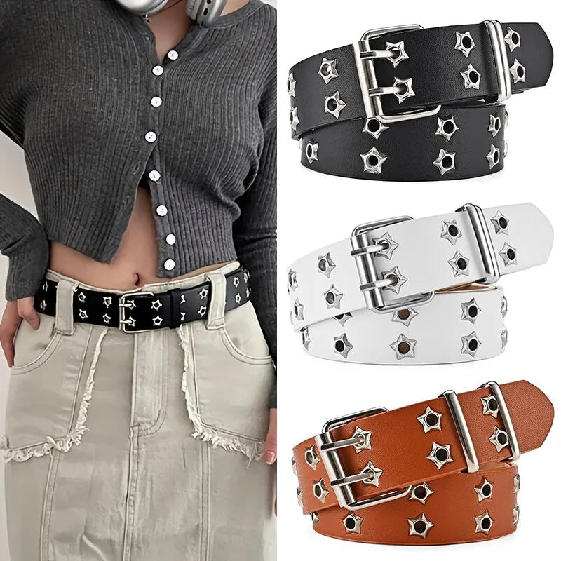 New Star Eye Rivet Belt Goth Style