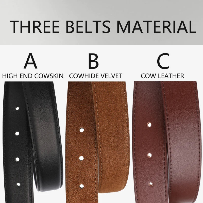 Luxury Double Genuine Leather Belt for Women Jeans Casual