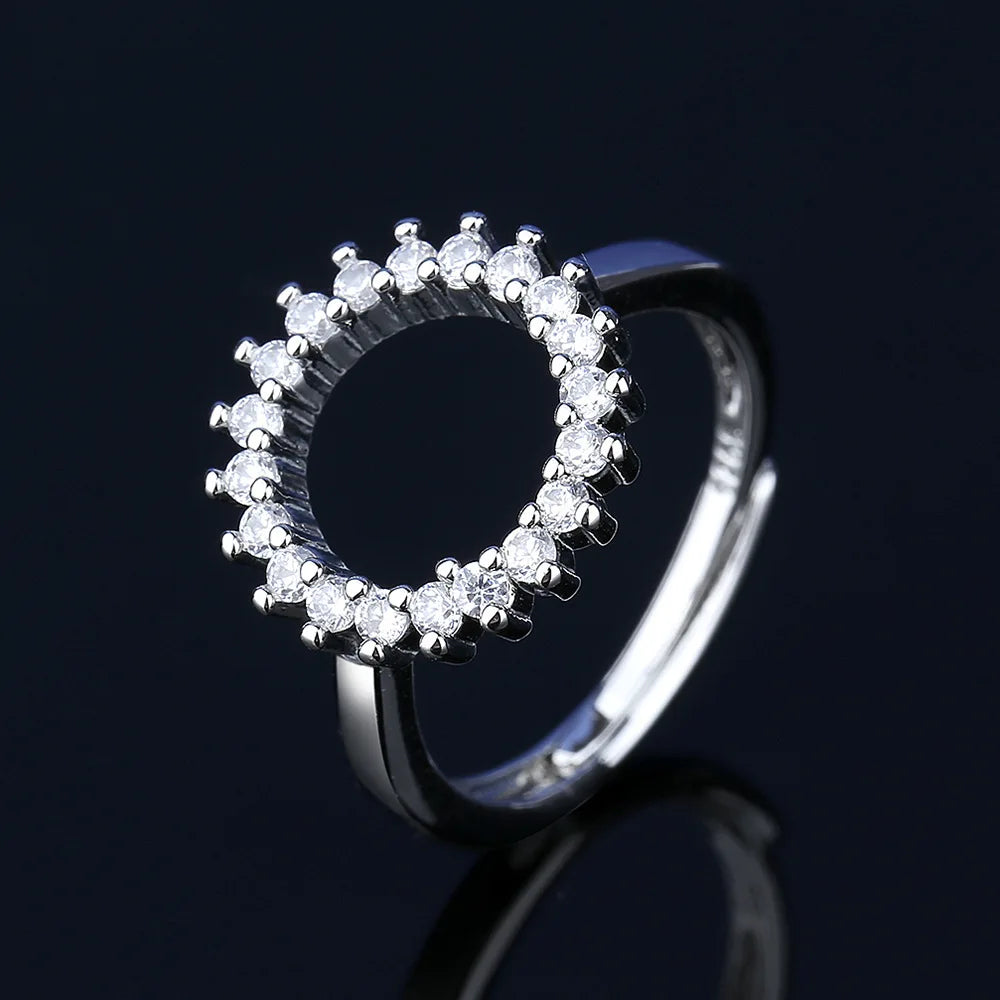 New Ring Heart 925 sterling silver Belle Ring CZ zircon Fit original Ring