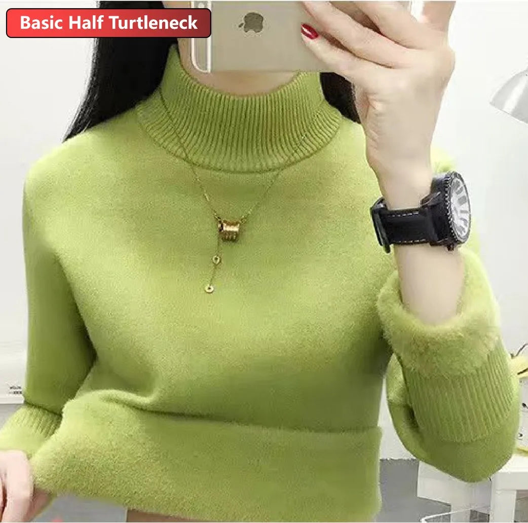 Winter Sweater Women Elegant Thicken Velvet