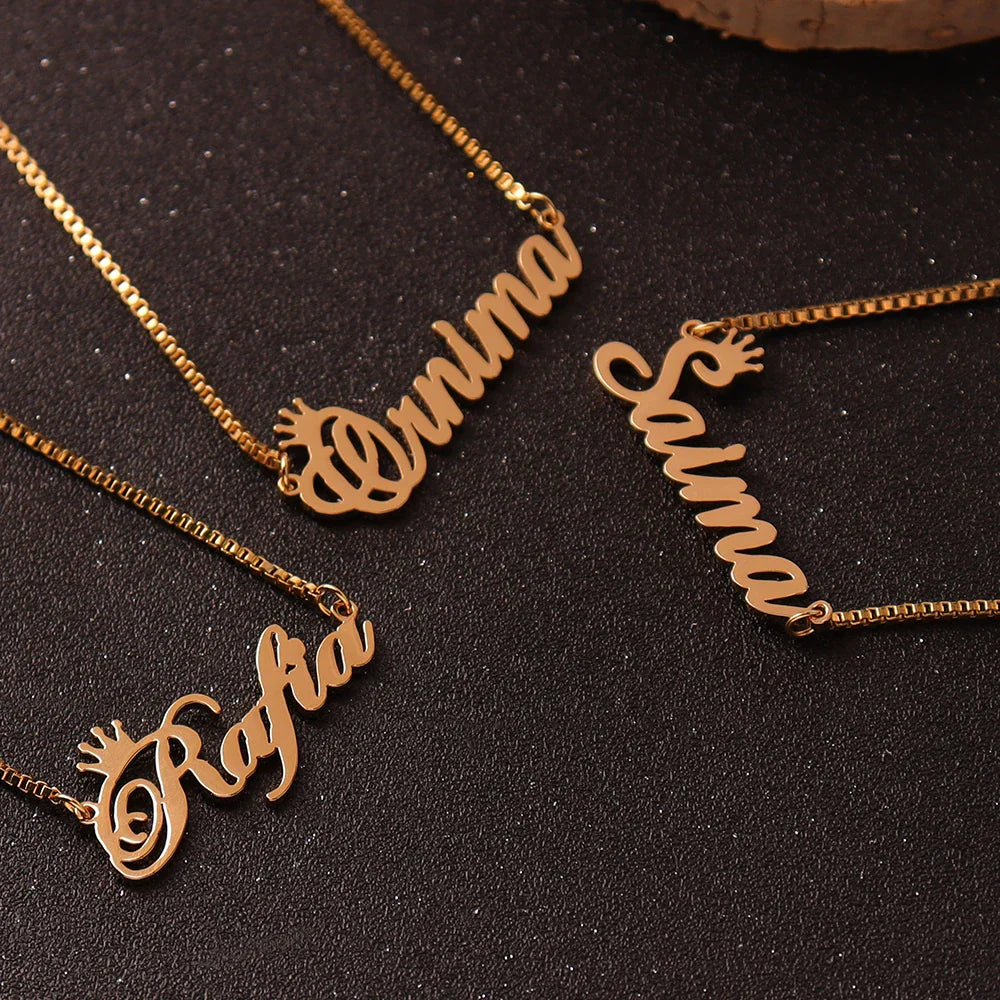 Personalised Gold Name Necklace with Box