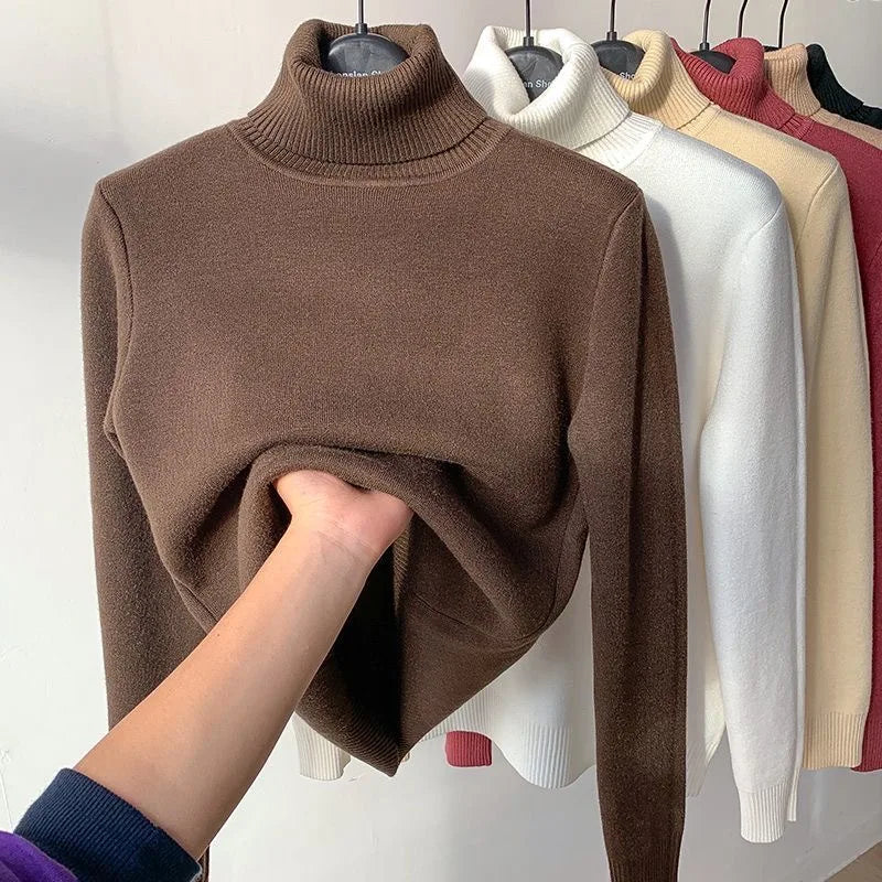 Winter Sweater Women Elegant Thicken Velvet