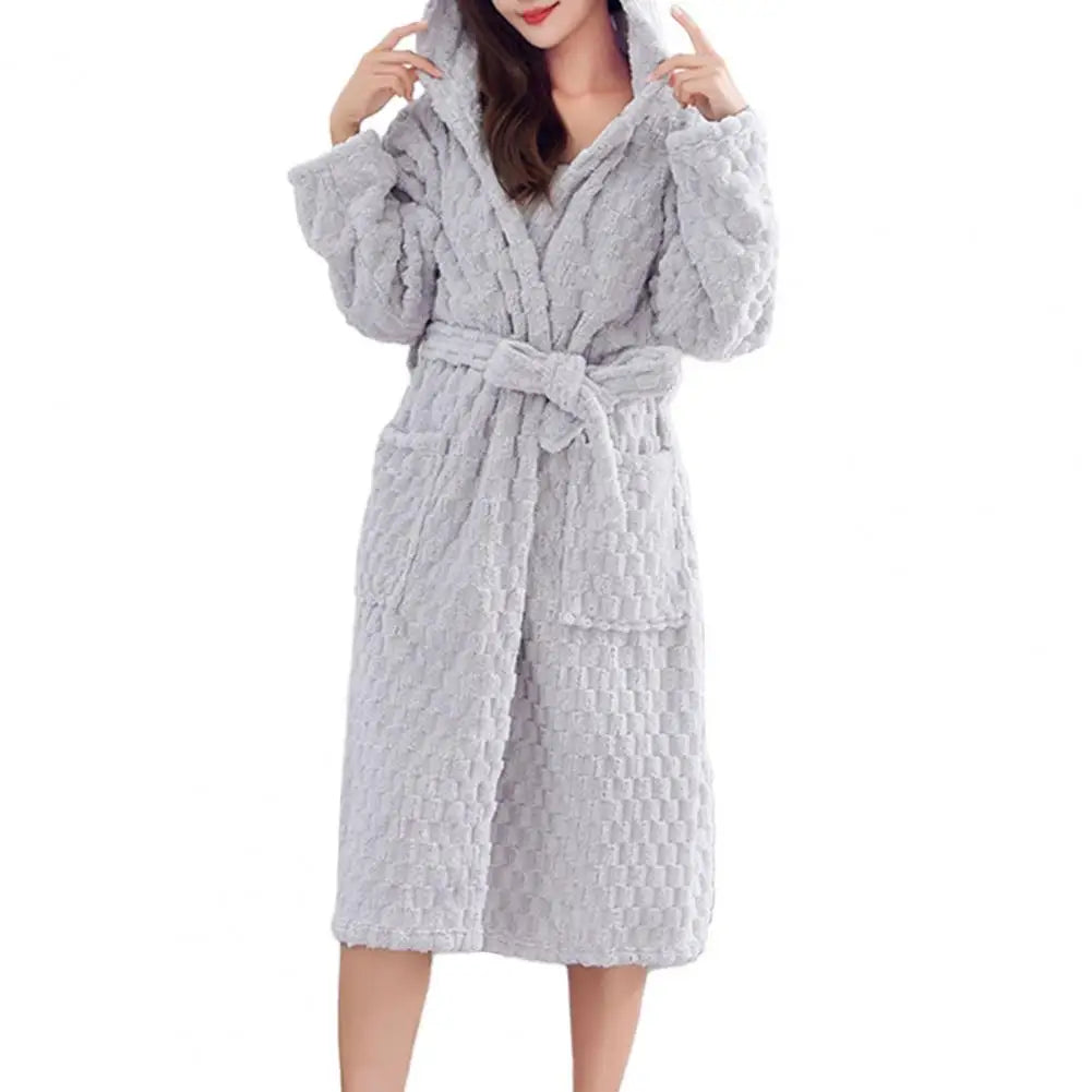 Long Women Robe Rabbit Sleepwear