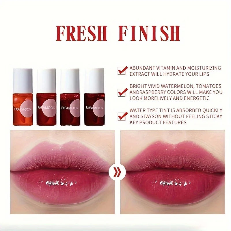 4 color Fruity Lip Tint Water Gloss Tint