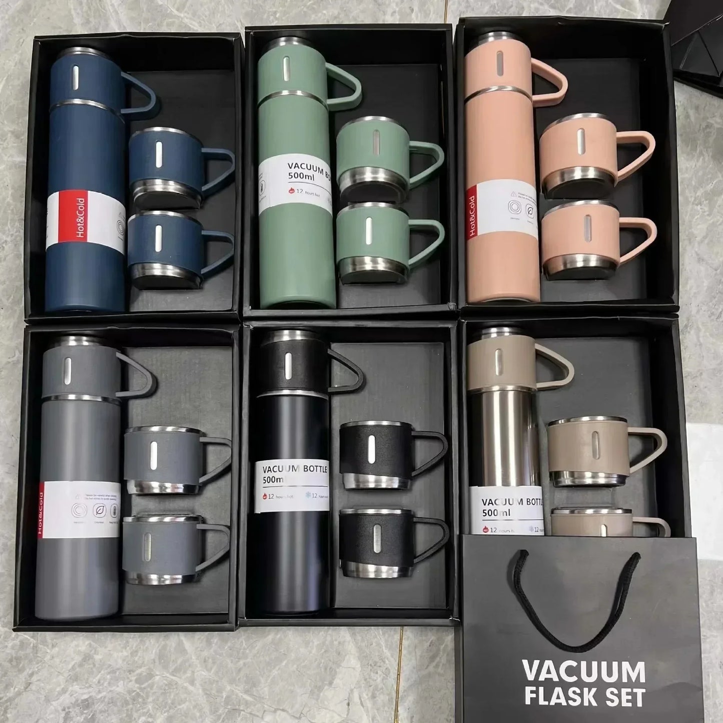 Stainless Steel Vacuum-Bottle Coffee Mug, Thermal Mug, 500ml