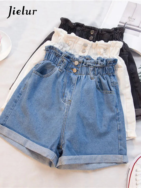 Black Women Denim Shorts Women S-5XL