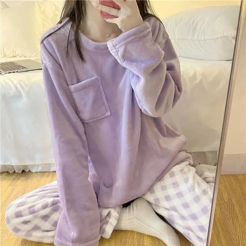 Fleece Thick Warm Women's Pajama