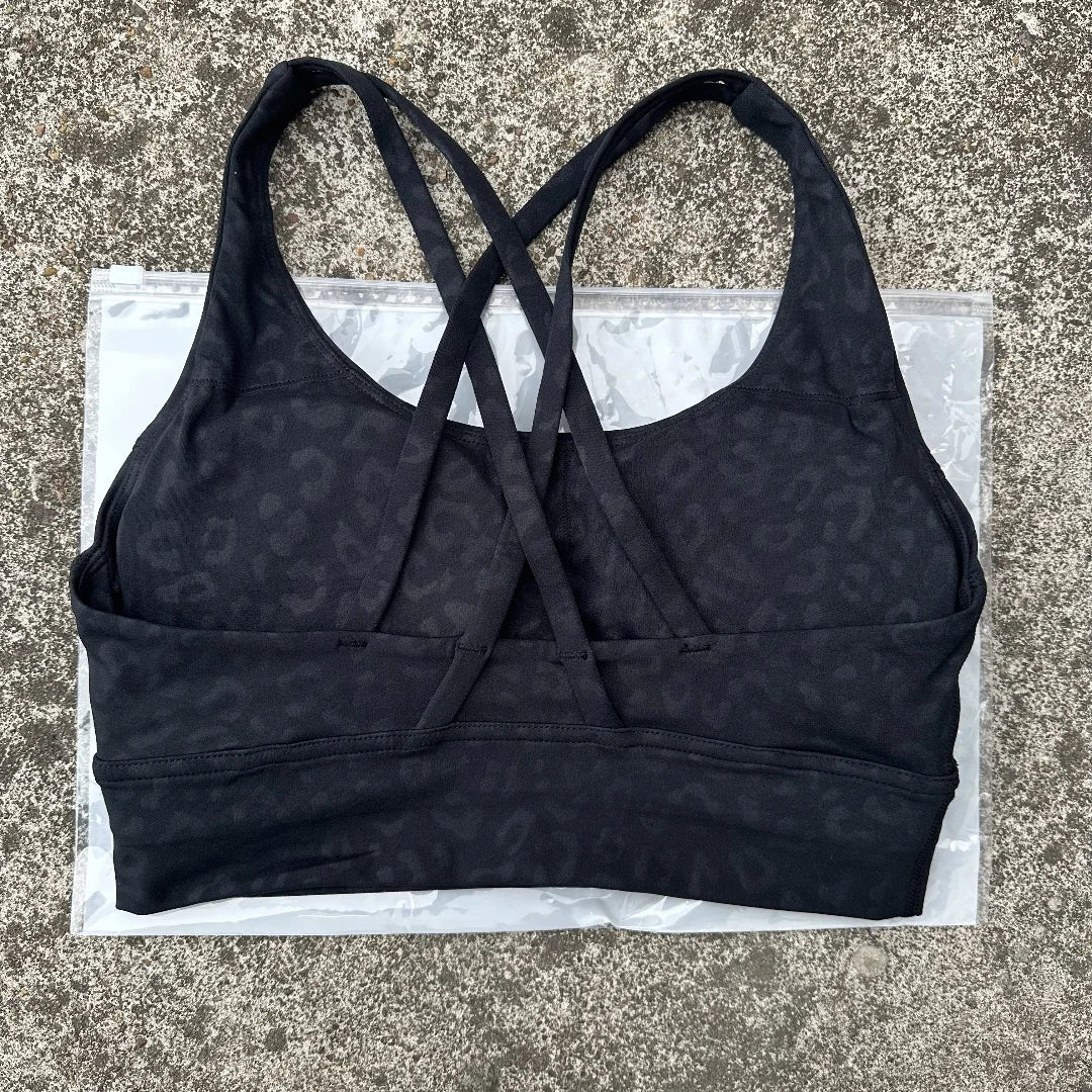 Solid Color Fitness sport Bra Women Cross soft high