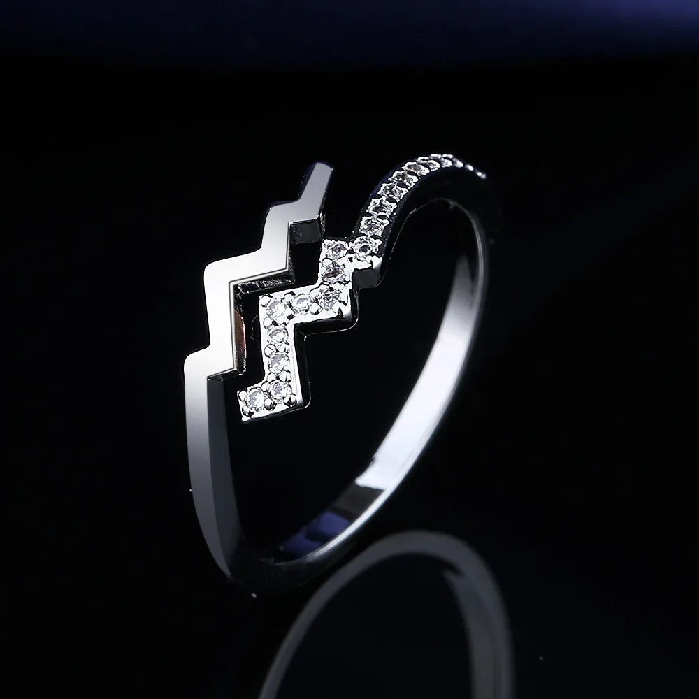 New Ring Heart 925 sterling silver Belle Ring CZ zircon Fit original Ring