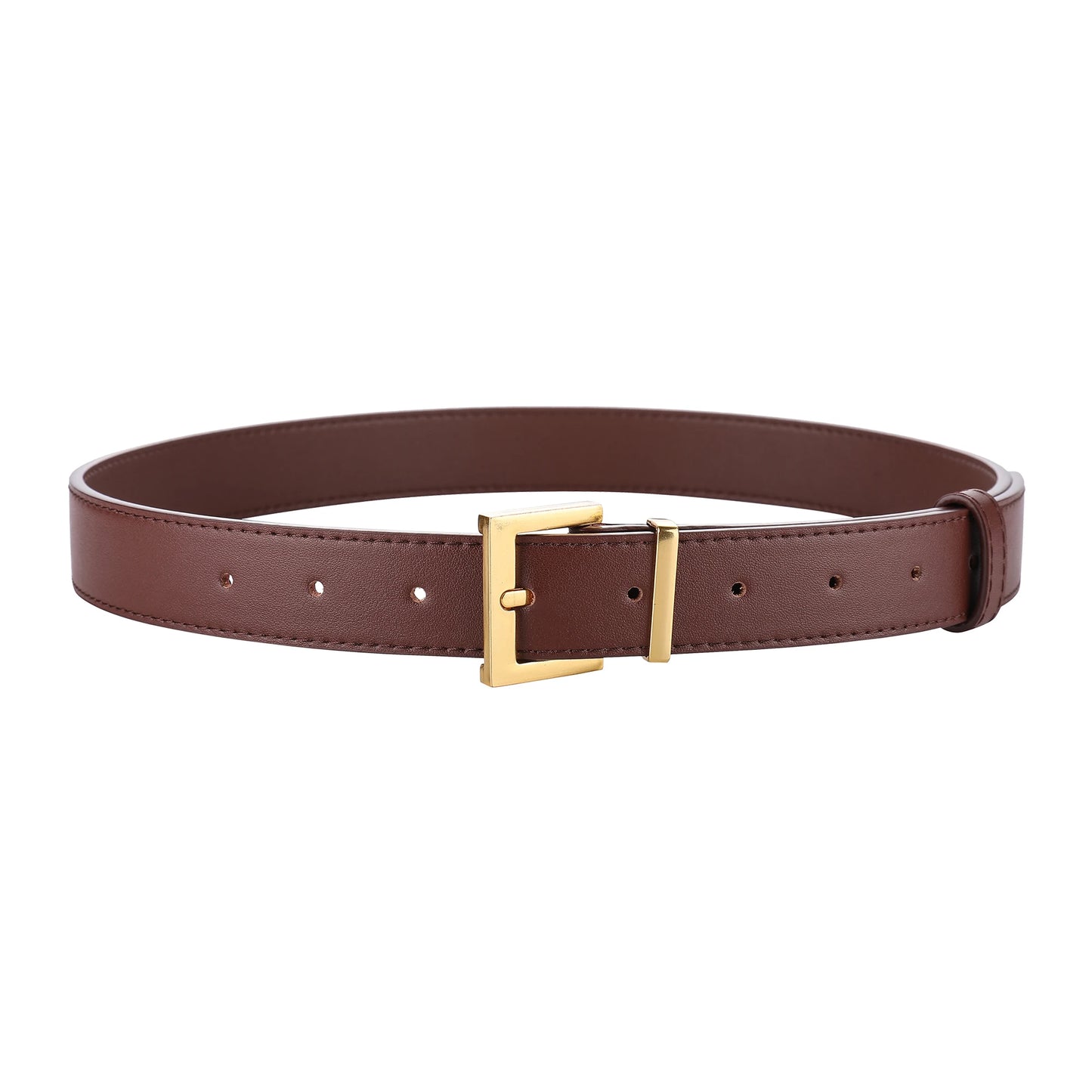 Luxury Double Genuine Leather Belt for Women Jeans Casual