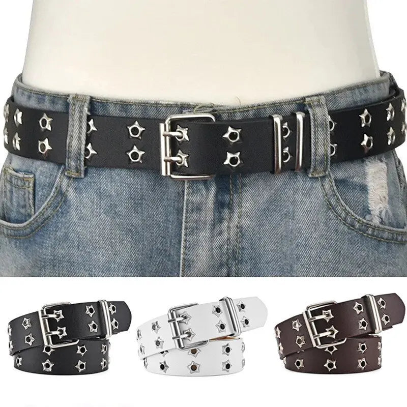 New Star Eye Rivet Belt Goth Style