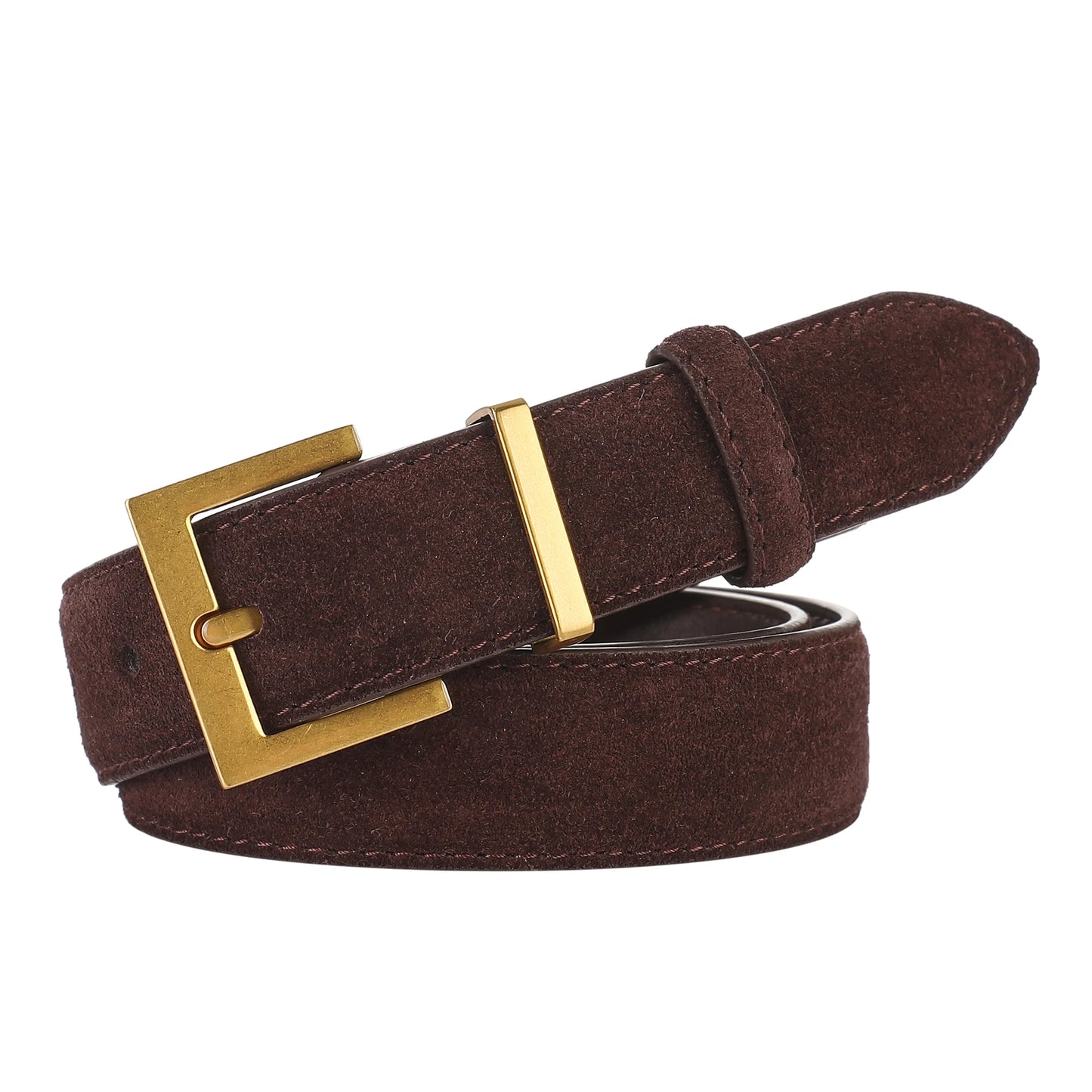 Luxury Double Genuine Leather Belt for Women Jeans Casual