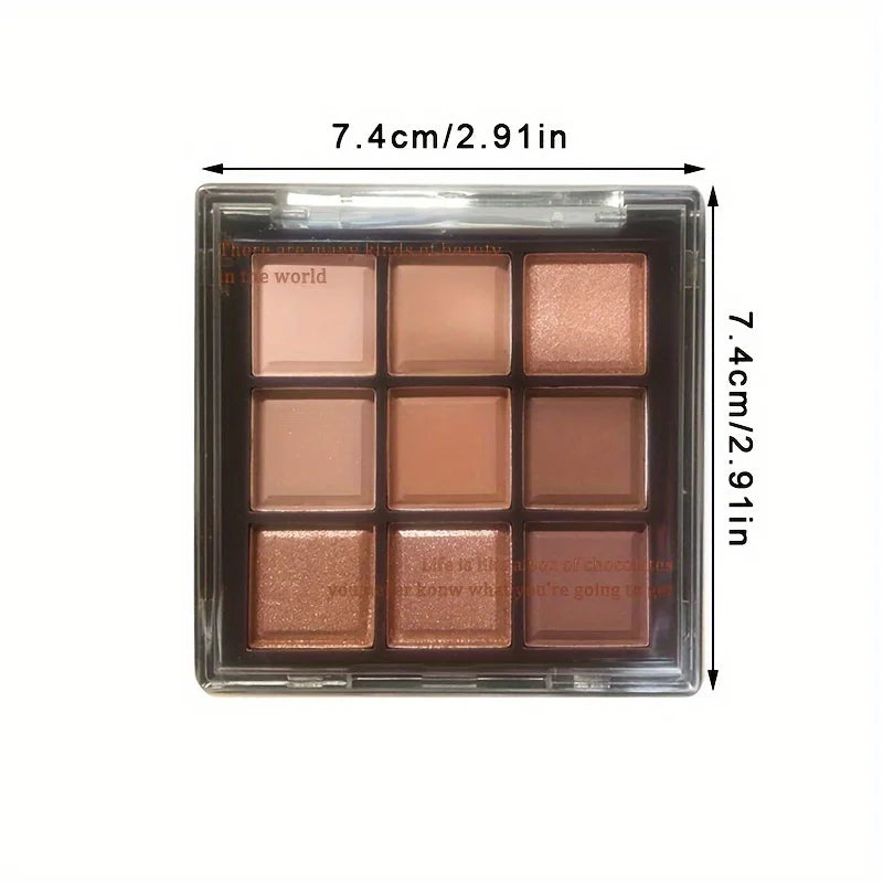 9 Colors Eyeshadow Palette Mocha Chocolate