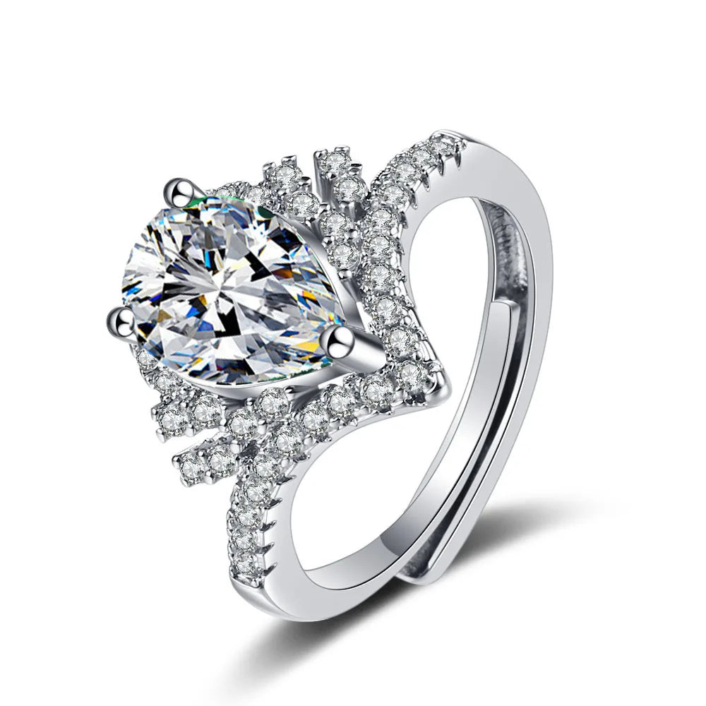 New Ring Heart 925 sterling silver Belle Ring CZ zircon Fit original Ring