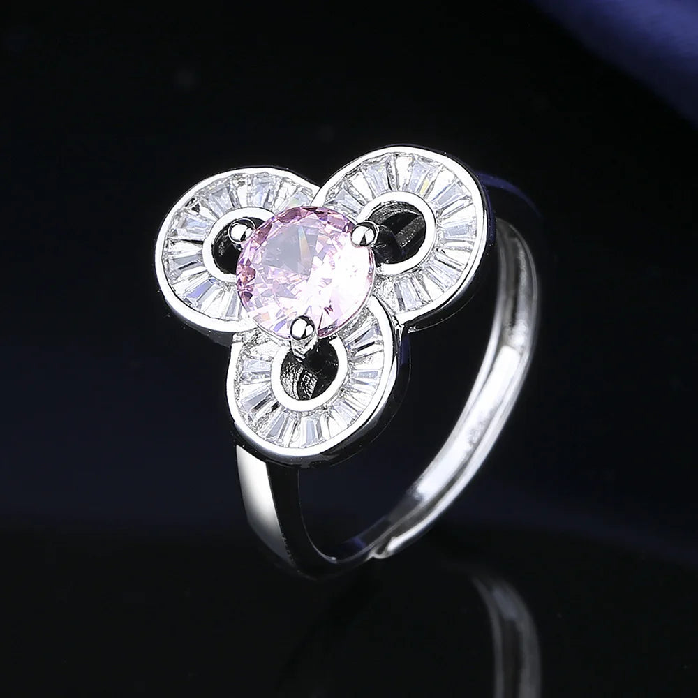 New Ring Heart 925 sterling silver Belle Ring CZ zircon Fit original Ring