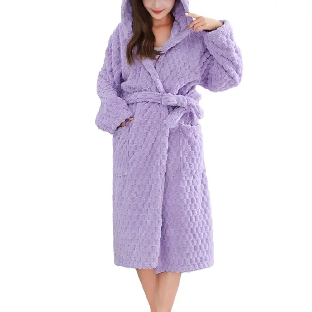 Long Women Robe Rabbit Sleepwear