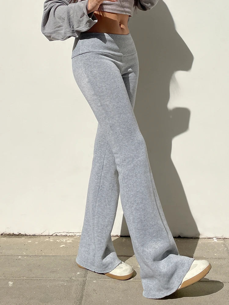 Basic Solid Flare Pants