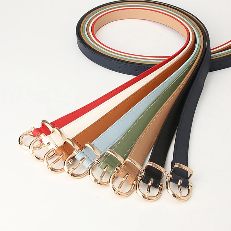 Leather Female Belt Strap Black Brown Green Women Belts