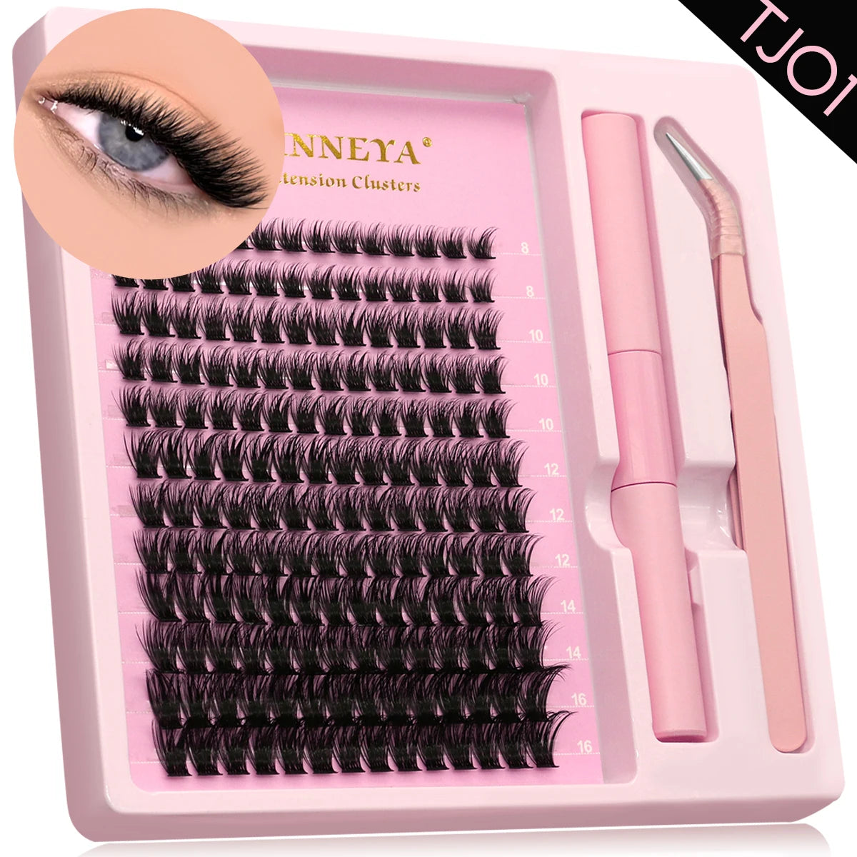 Lash Clusters Kit With Waterproof Strong Hold DIY Lash Extension Makeup