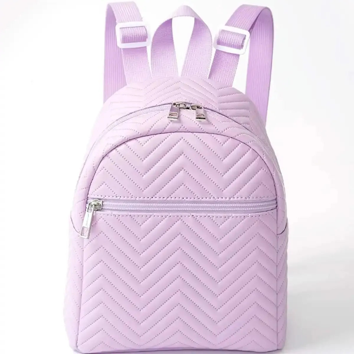 Mini Chevron Functional Women Fashion Quilted Backpack