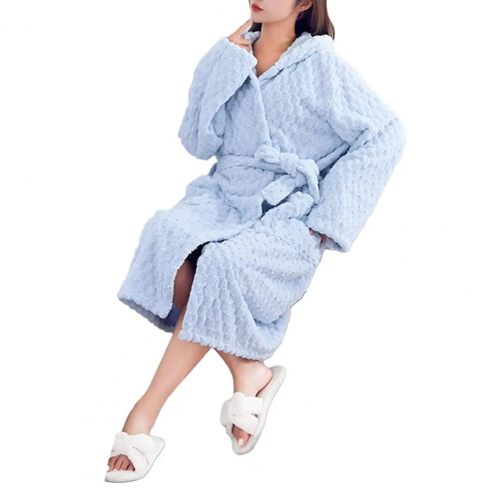 Long Women Robe Rabbit Sleepwear