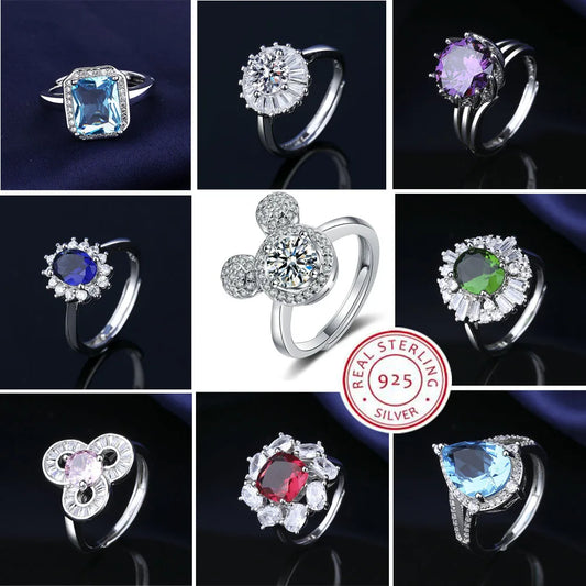 New Ring Heart 925 sterling silver Belle Ring CZ zircon Fit original Ring