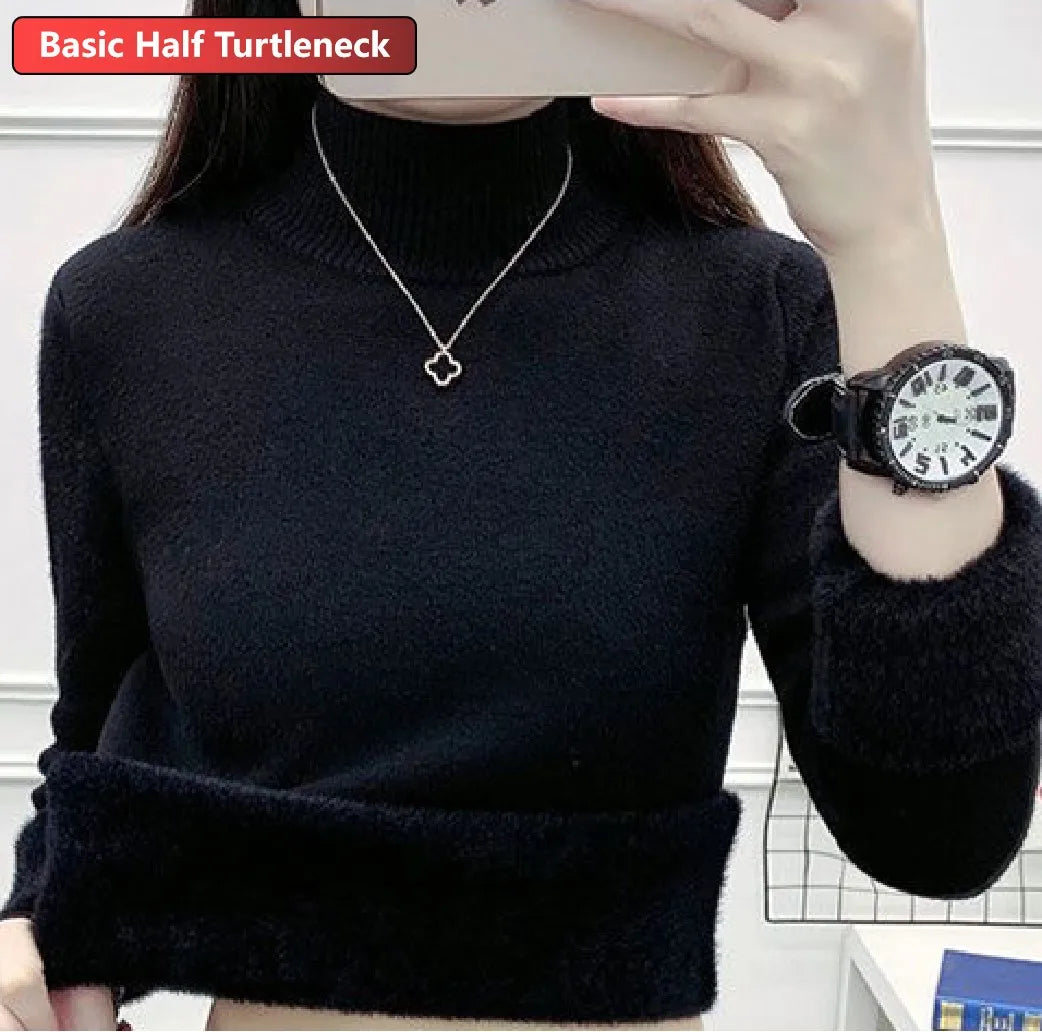 Winter Sweater Women Elegant Thicken Velvet