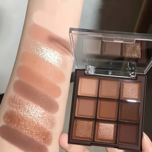 9 Colors Eyeshadow Palette Mocha Chocolate