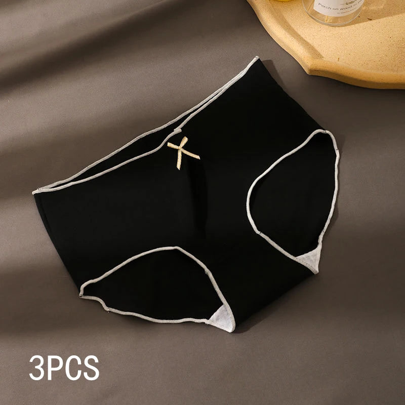 3pcs/Pack Women's Underwear With Low Waist