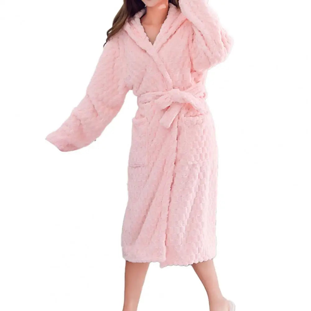 Long Women Robe Rabbit Sleepwear