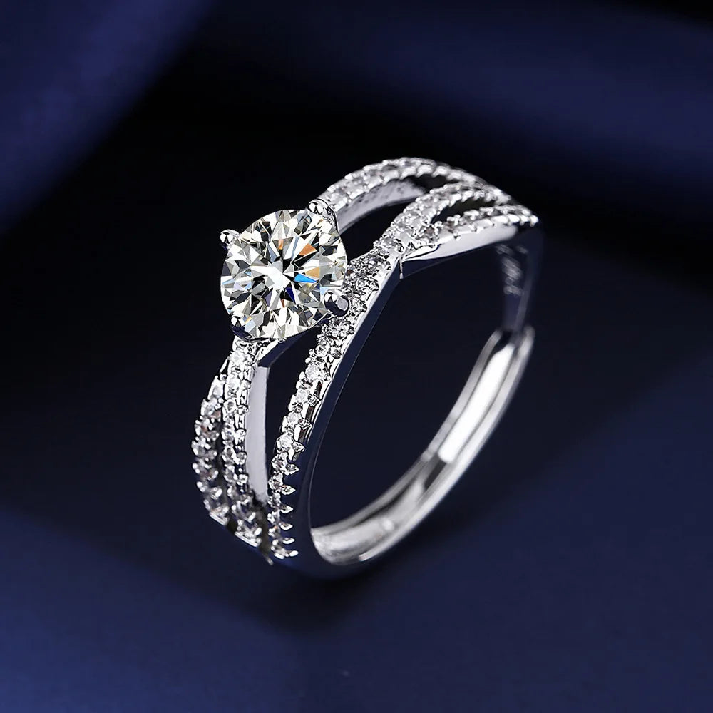 New Ring Heart 925 sterling silver Belle Ring CZ zircon Fit original Ring