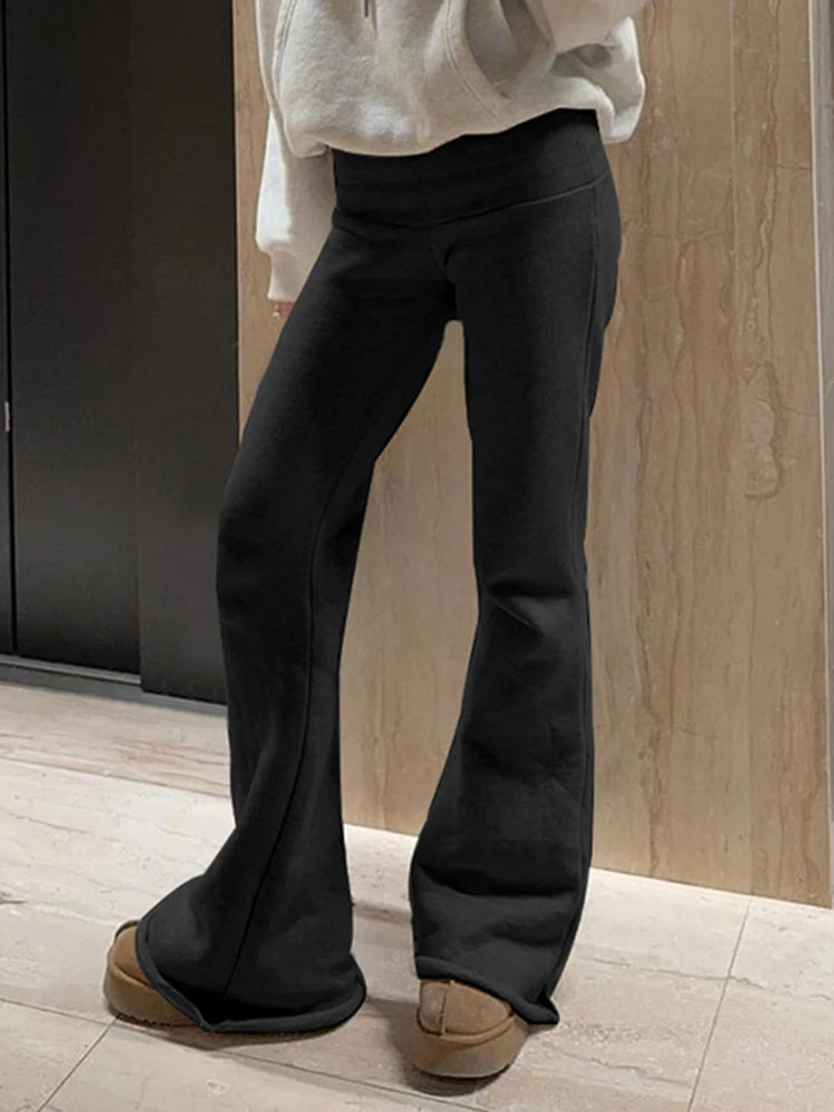 Basic Solid Flare Pants