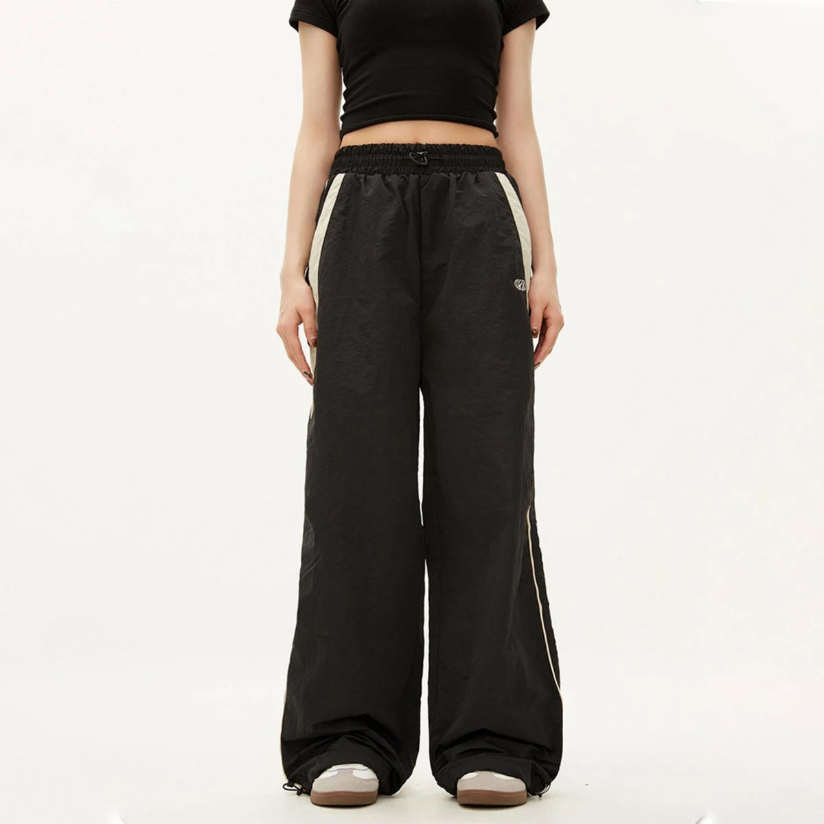 Casual Wide Leg Cargo Pants Drawstring