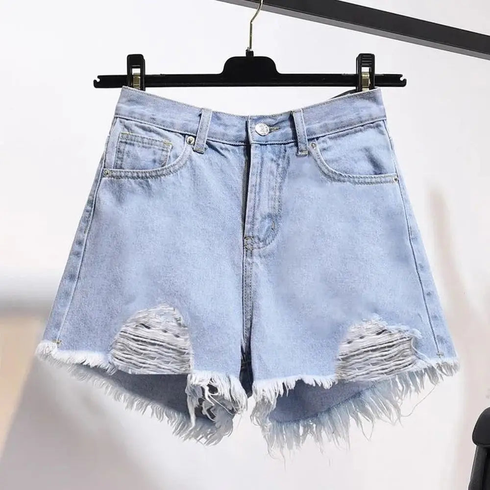 Cowboy Shorts Korean High Waist Casual Denim