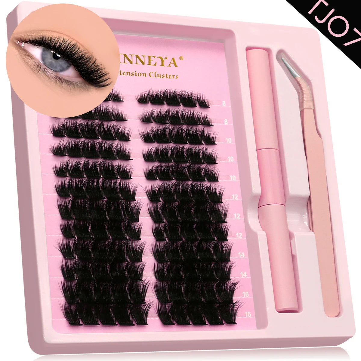 Lash Clusters Kit With Waterproof Strong Hold DIY Lash Extension Makeup