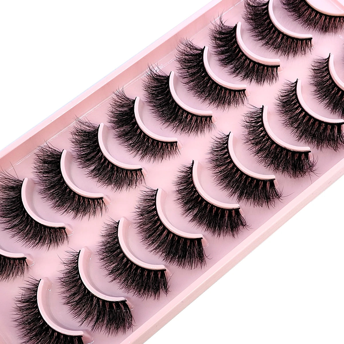 10 Pairs Faux Mink Eyelashes Handmade False Eyelashes