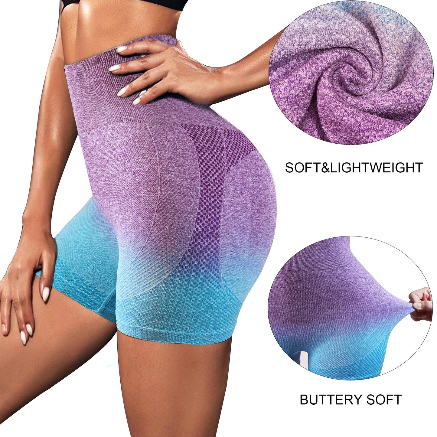 Gradient Seamless Sport Bike Shorts Women's