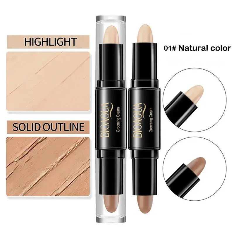 Double Head Contour Face Foundation Concealer Pen Long Lasting Dark Circles Corrector Contour Concealers Stick Cosmetic Makeup