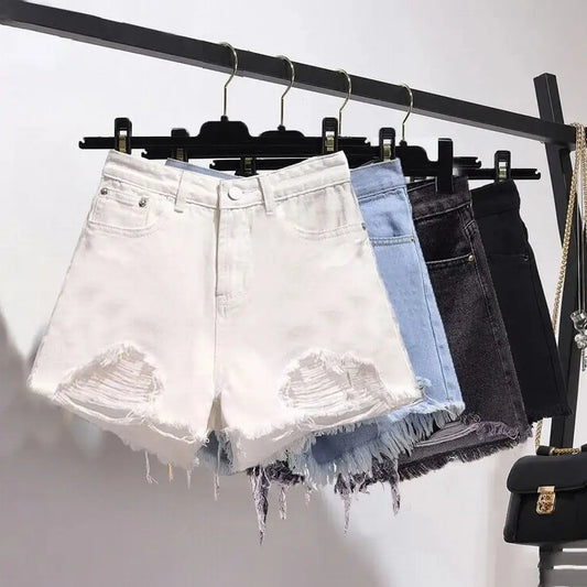 Cowboy Shorts Korean High Waist Casual Denim