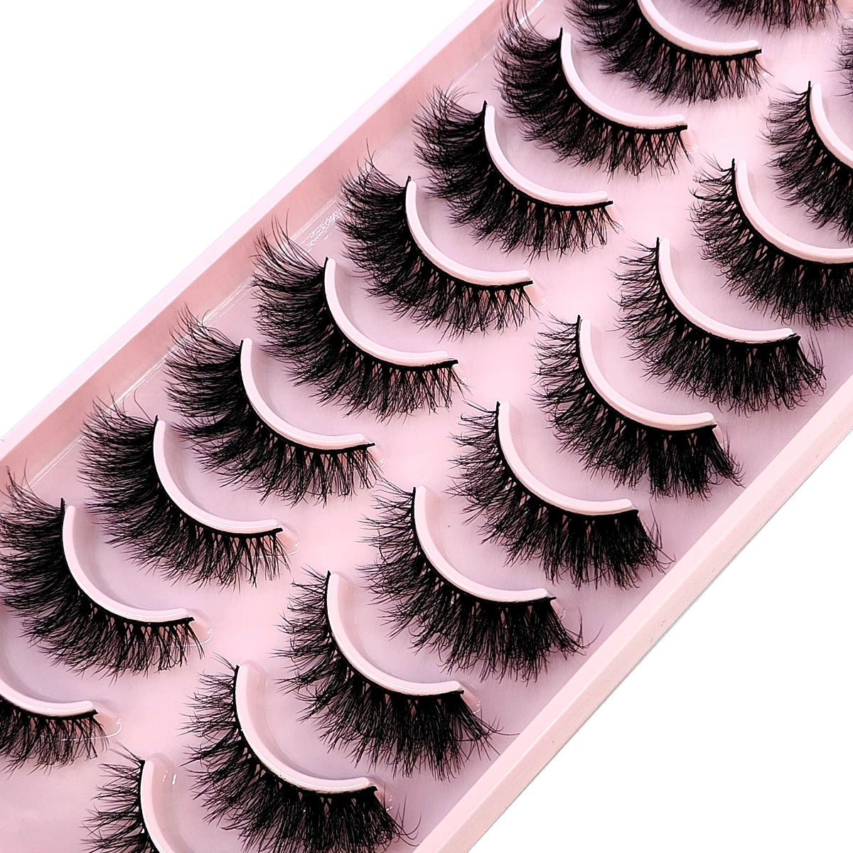 10 Pairs Faux Mink Eyelashes Handmade False Eyelashes