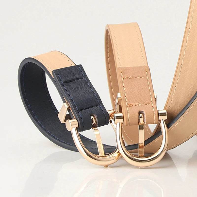 Leather Female Belt Strap Black Brown Green Women Belts